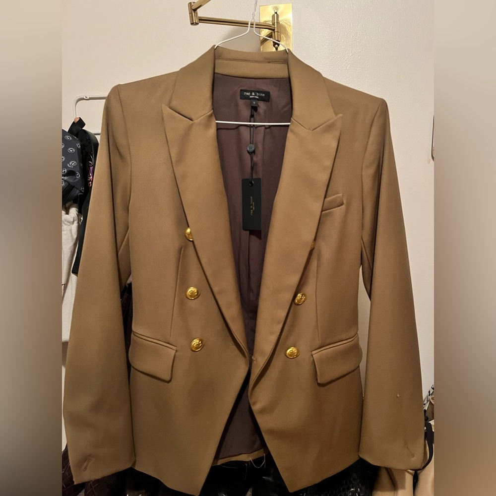 Rag & Bone Preston Blazer in Dark Tan Sz 2 NWT - Picture 3 of 7